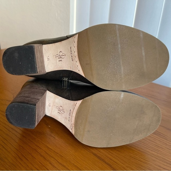 Cole Haan Cassidy Leather Ankle Bootie Black Metallic Bronze Brush Size 5 - Picture 15 of 16